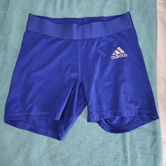 Adidas Techfit Compression Shorts Size M Royal Blue - Picture 1 of 3